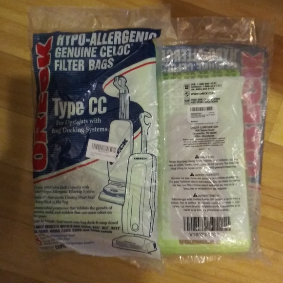 Oreck XL Type CC Vacuum Cleaner 4 New packs Bags CCPK8DW Hypo allergic upright - Picture 3 of 6